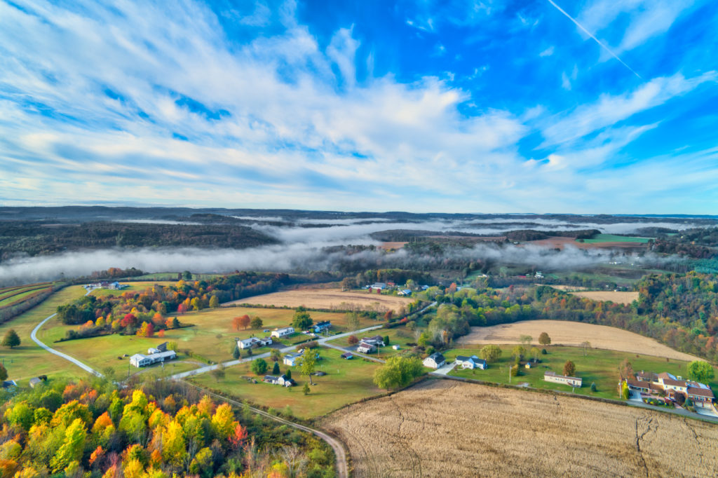 Photo of morning fog over the valley taken by Eye In The Sky Drone Services